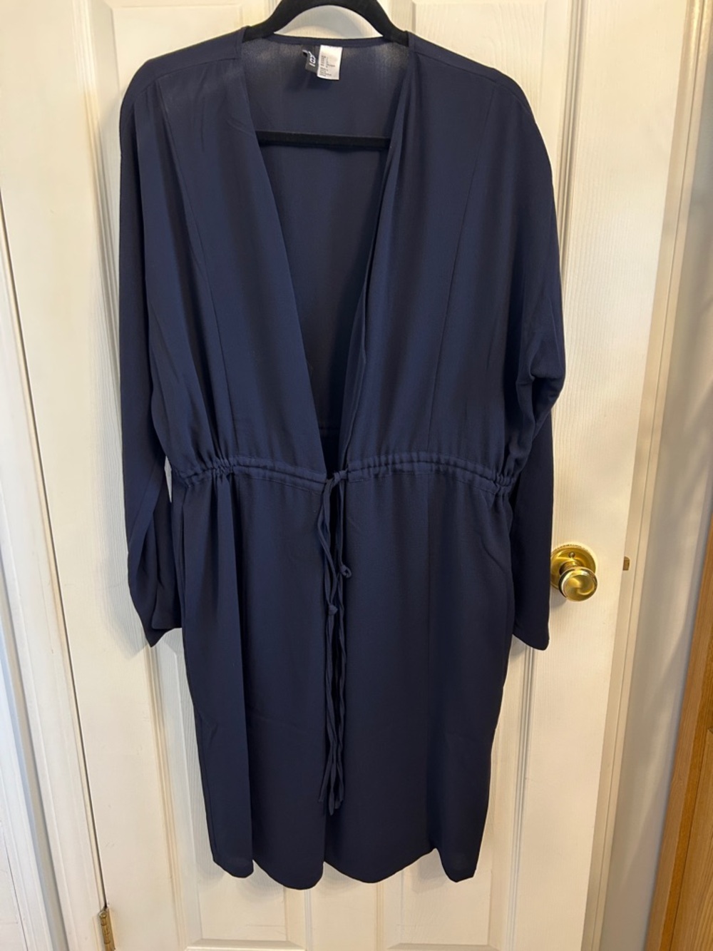 H&M Navy Long Open Cardigan
